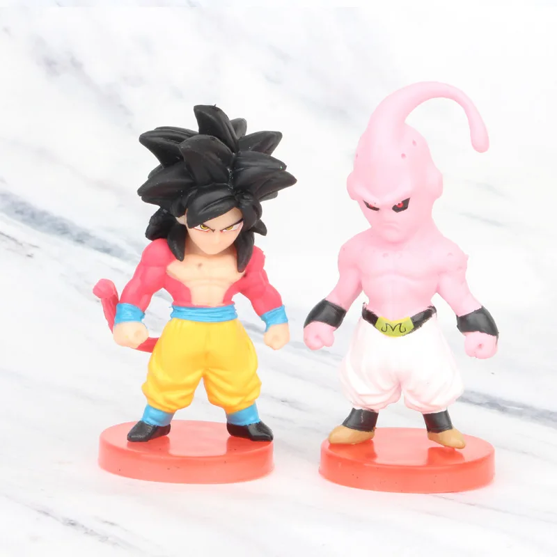 Figuras de acción de Dragon Ball Super Saiyan, Goku, Vegeta, muñecos de PVC DBZ, juguetes coleccionables hechos a mano, regalos para niños, 8 unidades por juego