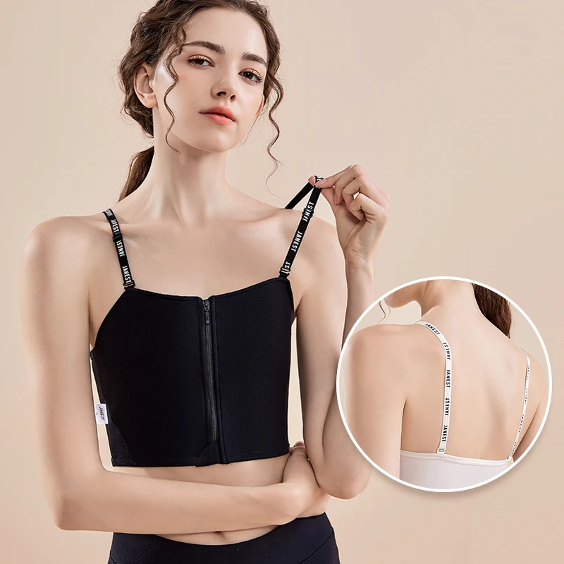 Women Chest Binder Zipper Trans Binder Breathable Breast Binder Flat Lesbian Binder Transboy Bra S-6XL