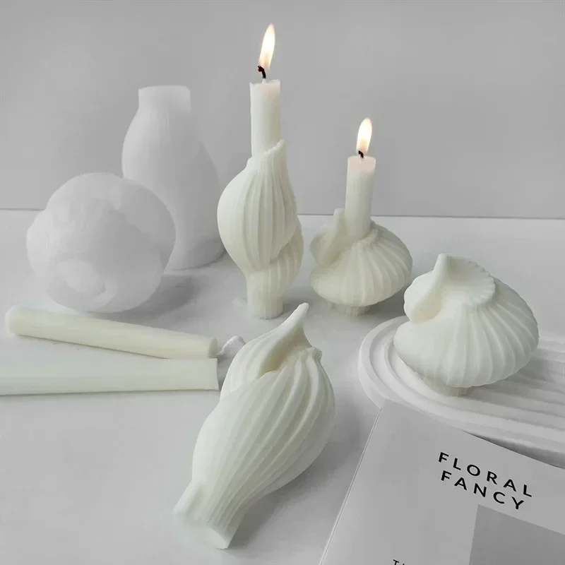 

Conch Silicone Mold Geometric Ornaments DIY Resin Plaster Mould Candles Making Supplies