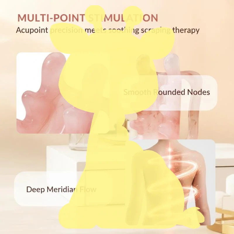 Resin Double Push Massage Comb 1PCS Effective Soreness Relief Gua Sha Tool for Shoulder Neck Back Waist