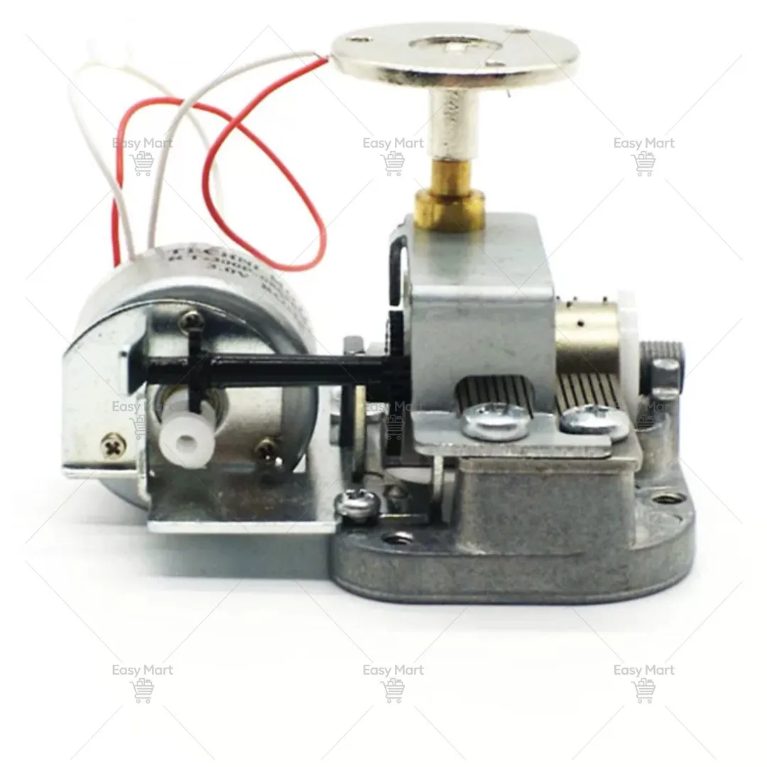 Handmade electric music box movement 3.0V electric motor + 24mm rotating small turntable