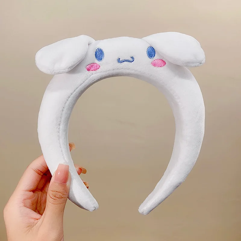Carino morbido peluche punto orecchie fascia Cinnamoroll My Melody Kuromi Pompompurin collezione accessori per capelli per le donne ragazze regalo