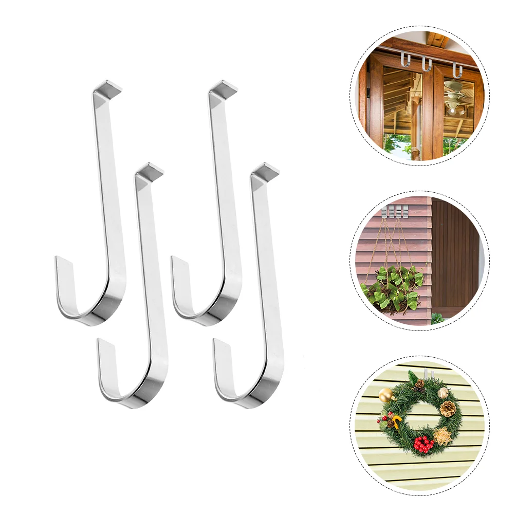 4 Pcs Vinyl Siding Hooks Gloves Outdoor for Hanging Lamps Stainless Steel Metal