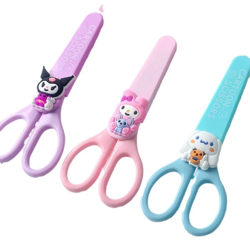 

Cartoon Cute Cinnamoroll Kuromi Melody Kid Safe Scissors Simple Primary School Students Classroom Homework Tools Children Gifts