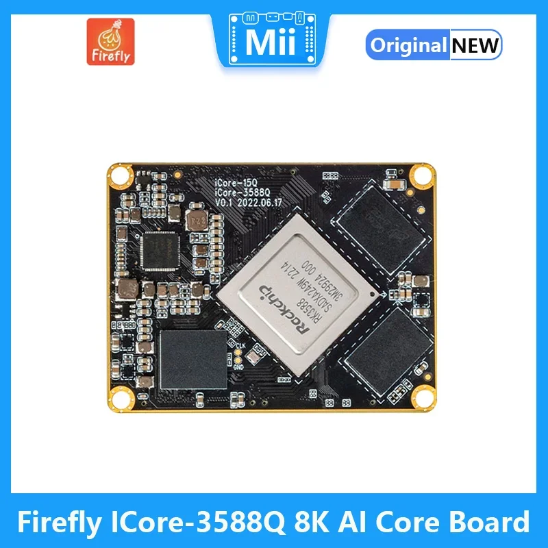 ICore-3588Q 8K AI Core Board Rockchip RK3588 New-gen Flagship Octa-Core Open Source Free SDK Motherboard for ARM PC, Cloud Serve