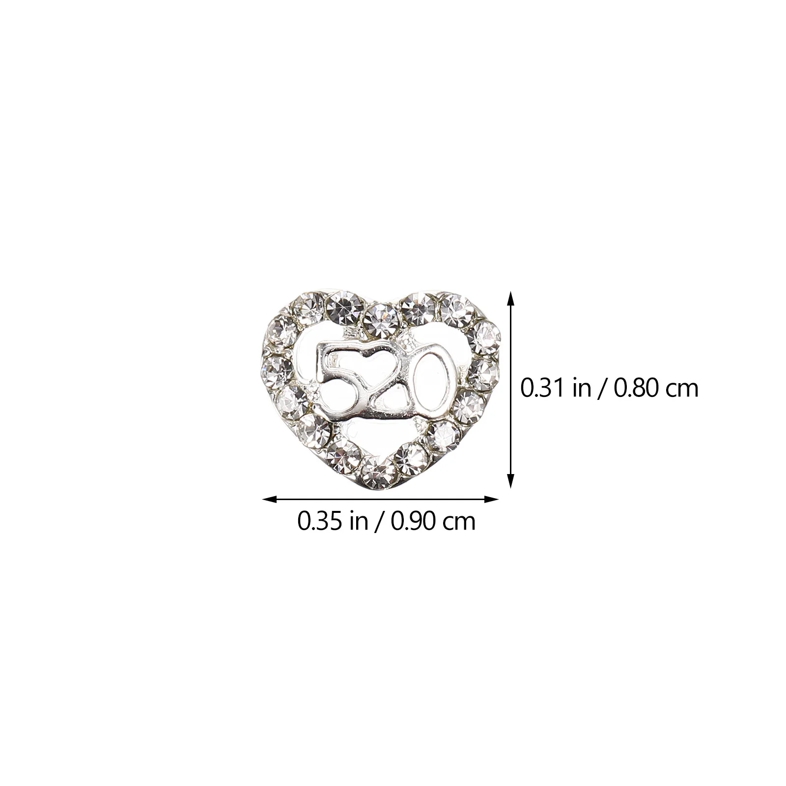 

40Pcs Heart Shape Patches Nail Rhinestones Decor Manicure Charm DIY Art Supplies Heart Nail Charms Rhinestones for Nails