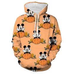 2022 nova coleção de halloween hoodie harajuku outono dos homens manga longa marca disney mickey 3d impressão casual moletom y2k