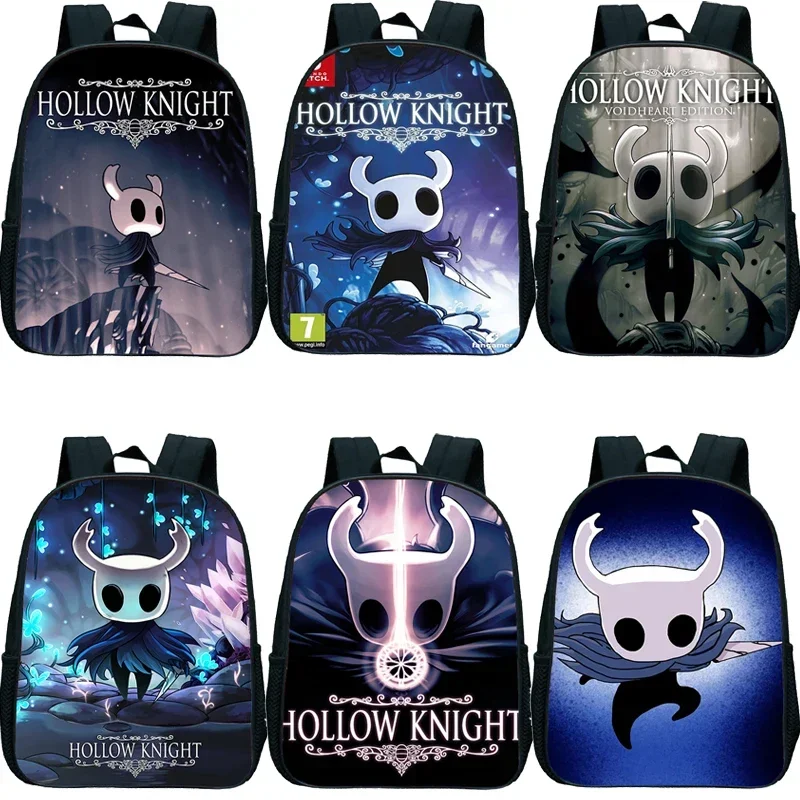 

Hollow Knight Cartoon Backpack Kids Kindergarten School Bag Funny Anime Game Waterproof Backpacks for Preschool Boys and Girls