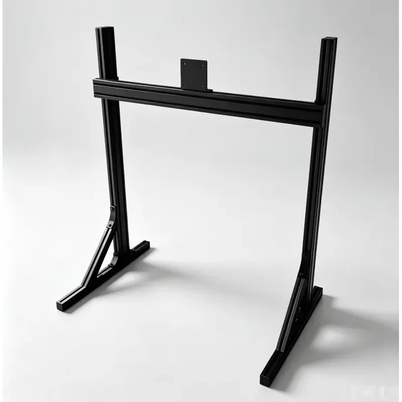Adjustable Aluminum 4080 Profile Single Monitor Stand for 24 to 55 Inch Screens Racing Simulator Bracket Independent Display