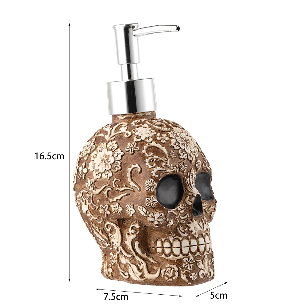 Creative Skull Bathroom Liquid Soap Dispenser Bottle Hand Soap Shower Gel Refillable Bottle Halloween Decorations