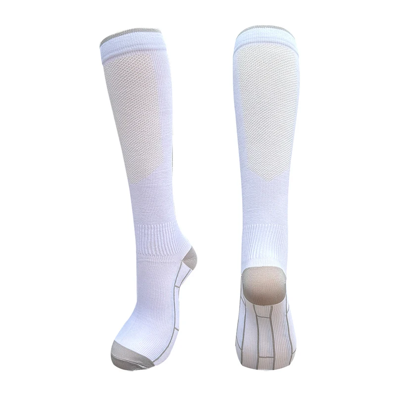 1/4 Paar Kompressionssocken für Herren und Damen, 20–30 mmHg – Durchblutungssocken, geeignet für Pflege und Reisen – weiche, atmungsaktive Sportsocken