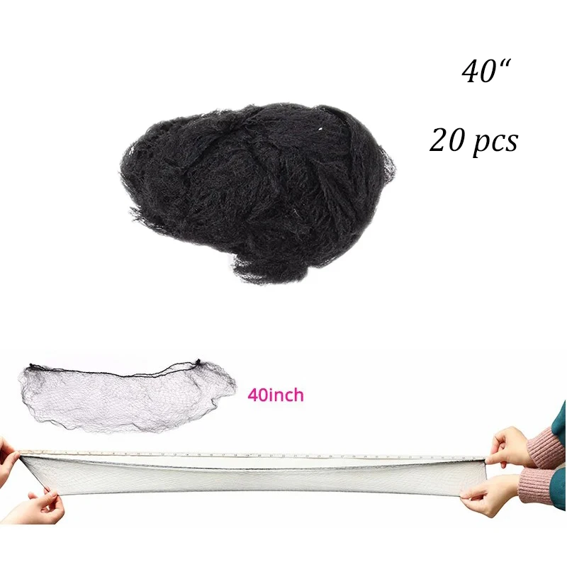 20 Stuks Duurzaam Nylon Haarnet Voor Broodje Haar Kapsel Tool Zwart Beige Bruin 5Mm Haarnet voor Pruiken Mesh Haar Styling Haarnetjes - afbeelding 1