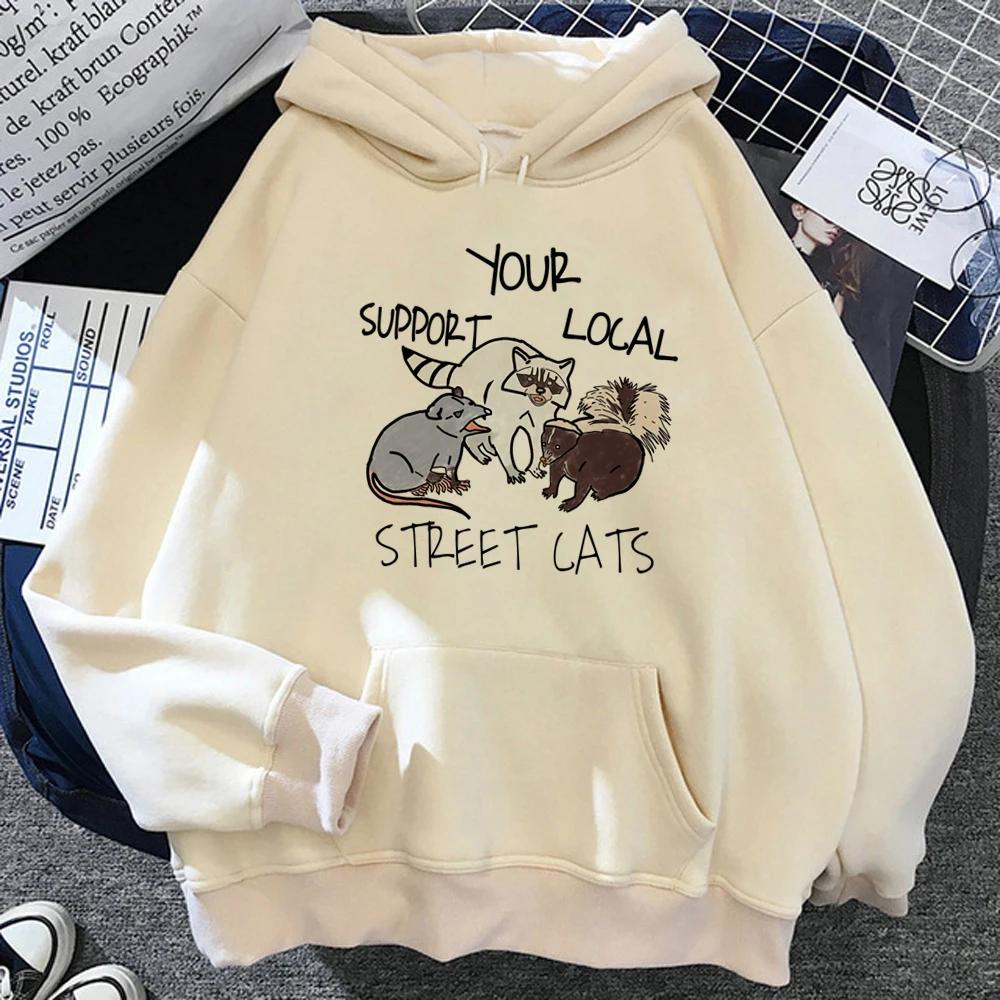 Straßen katzen Hoodies Frauen schwitzen y2k Grafik Anime Hoodies Frauen Vintage Kleidung