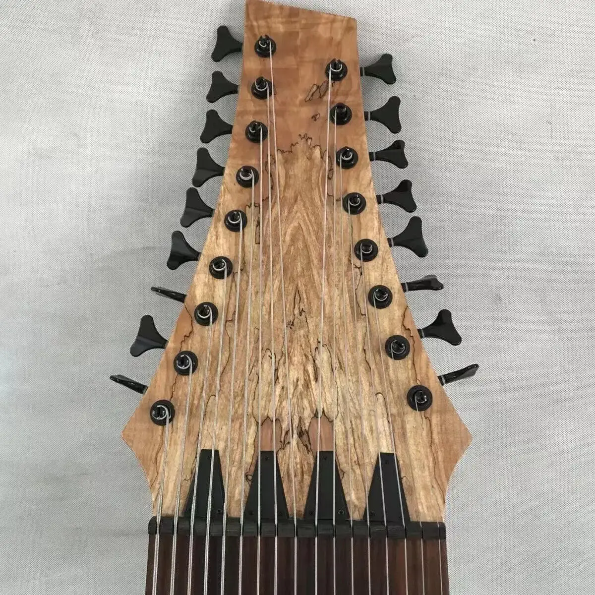 جيتار كهربائي مكون من 17 سلسلة مصنوع يدويًا من الجسم والرقبة من خلال الجسم 24 فريتس من خشب الماهوجني جيتار احترافي #4