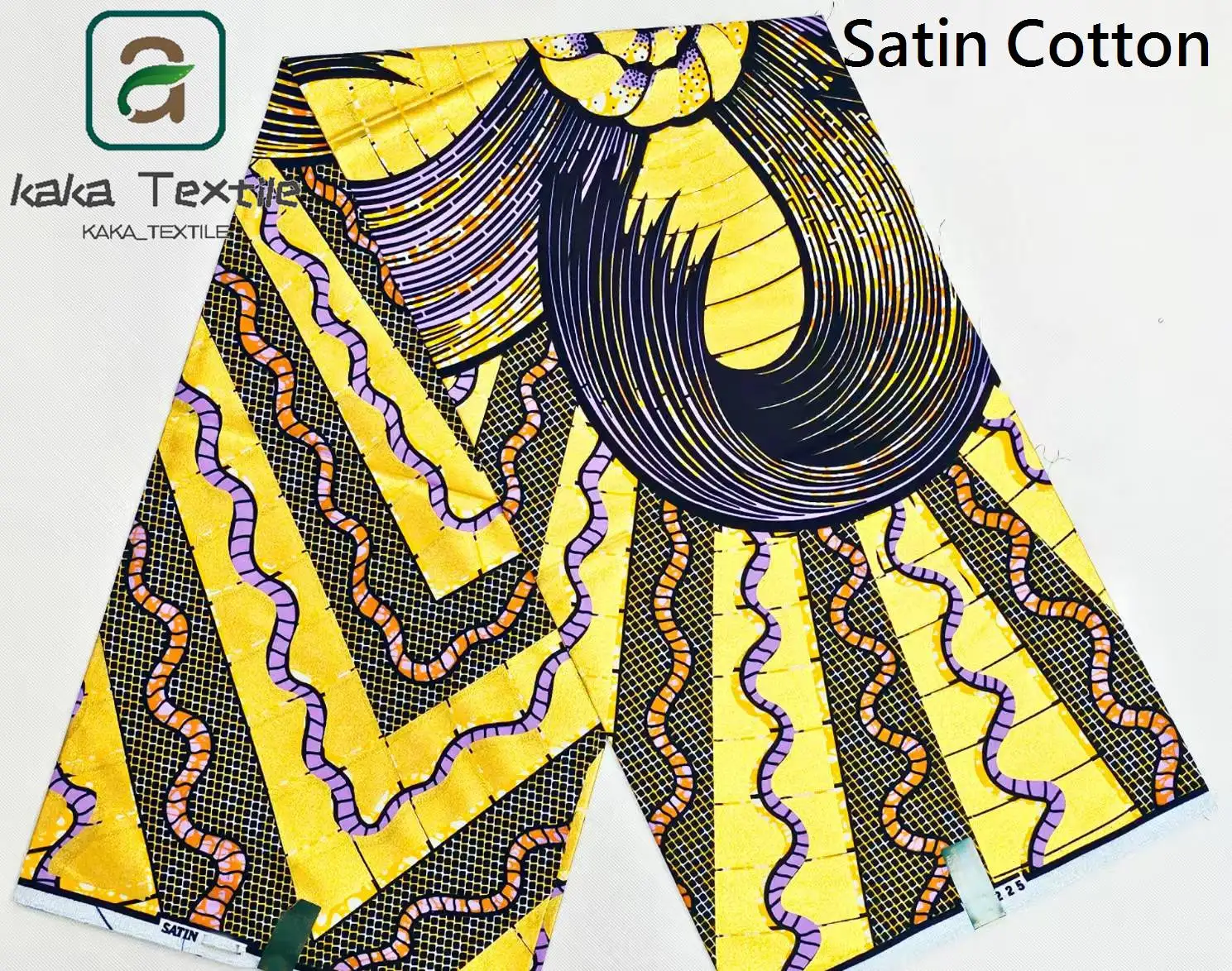 جديد لينة مادة القطن الساتان الأفريقي الديباج الأزرق الملكي الذهبي يطبع نسيج القطن Pagne الاشياء الشمع الأقمشة المنسوجة 6 ياردة