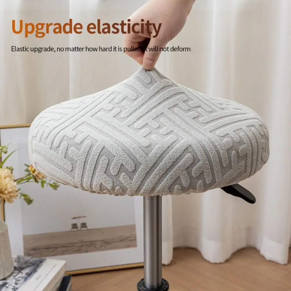 Washable Chair Seat Cover with Elastic Bands Slipcover Stool Seat Cushion Cover All Inclusive 30cm Round Chair Cover