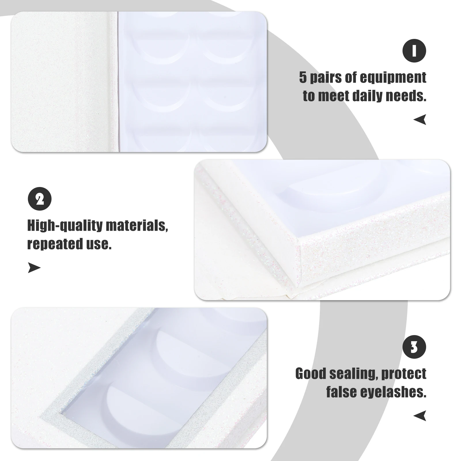 

1 pc Fake Eyelash Storage Box Empty Lash Organizer Case With Clear Window Lightweight Portable For Makeup Bag Wallet Eyelash