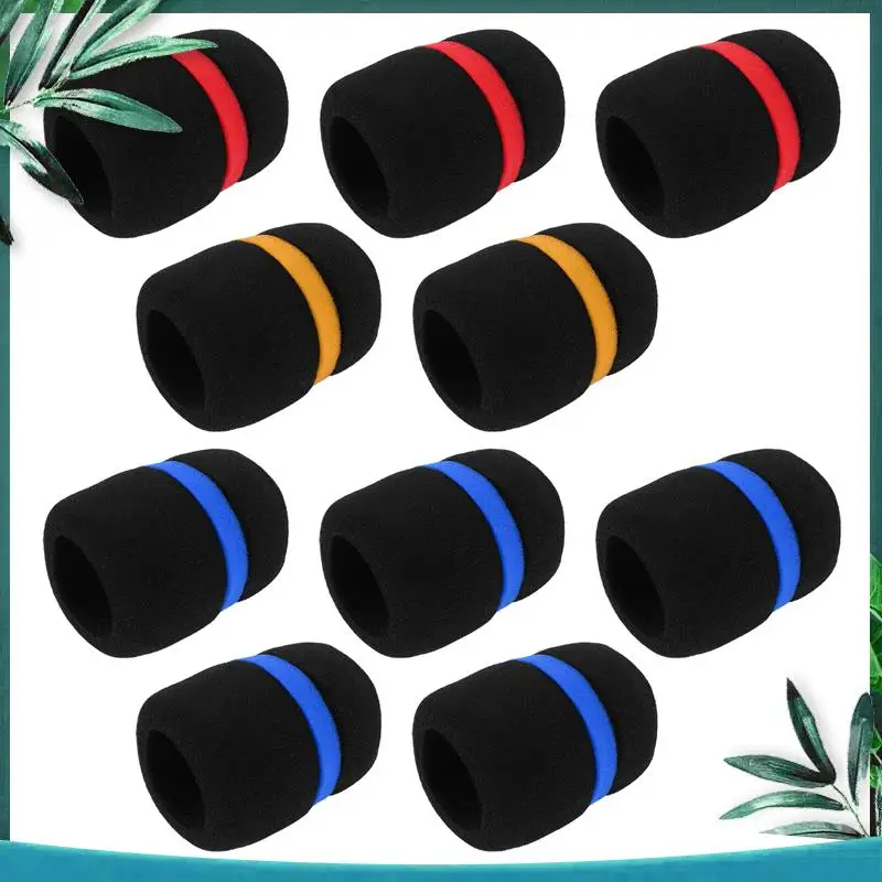 (НОВИНКА) 10 шт. Ручной сценический микрофон, пенопластовый чехол для ветрового стекла, караоке, черный