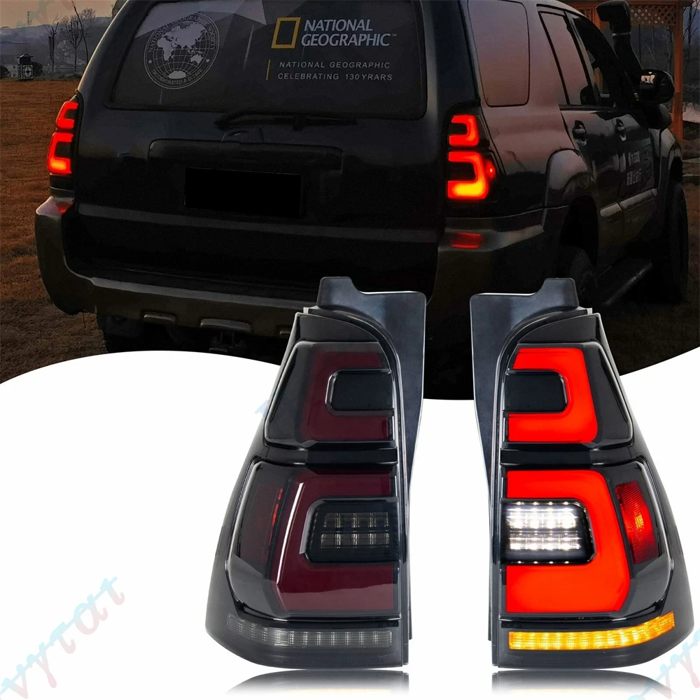 LED TailLights For 2003-2008 2009 Toyota 4Runner 4th Gen 4-Runner Taillamp Assembly Rear Lamp Fog Lights Amber Turn Signal Light