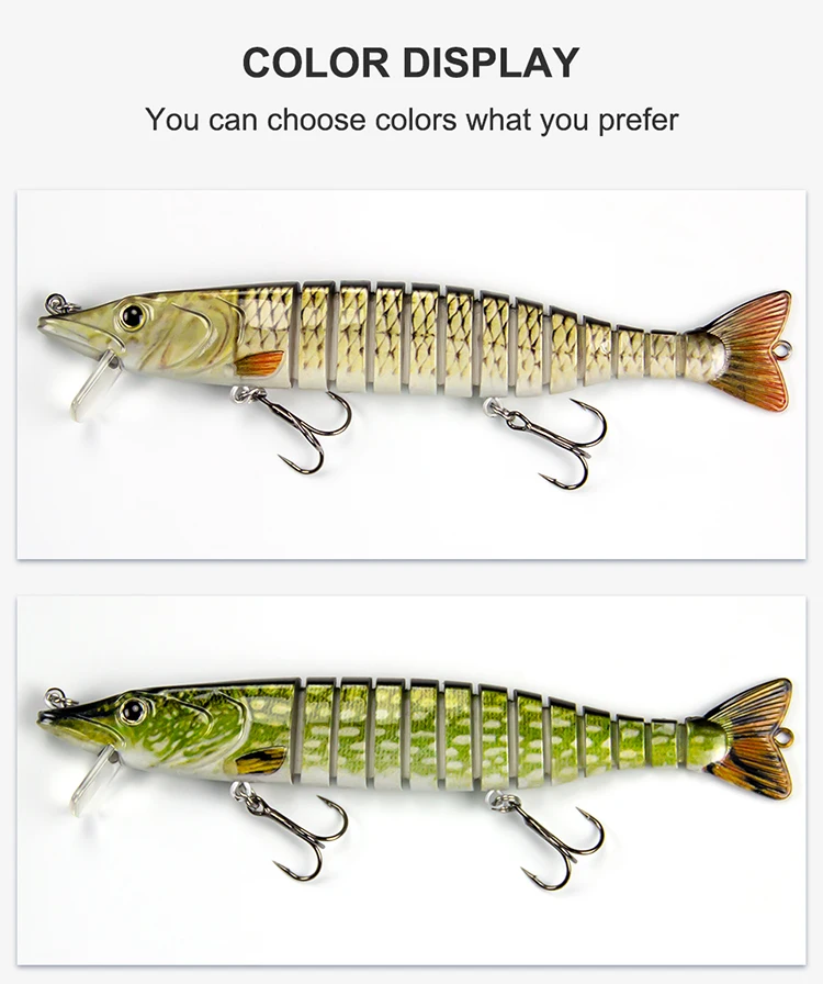 165mm 34g Angeln Lockt Jointed Wobbler Swimbait Sinking Wobbler Für Hecht Forelle Bass Trolling Künstliche Harten Köder Tackle – Detail 11