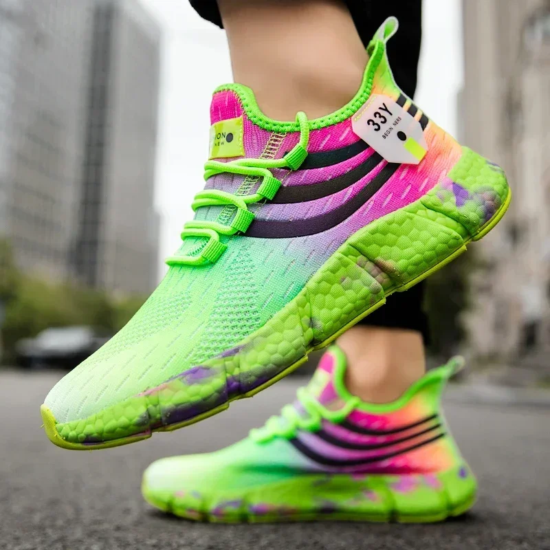 

Breathable Women Men Running Shoes Colorful Women's Sneakers Non-slip Fashion Couple Casual Shoes Flexible Walking Shoe Femme