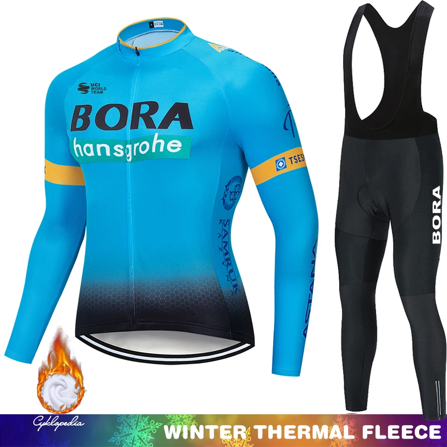 

UCI BORA Cycling Thermal Jersey Clothing Men 2025 Winter Fleece Men's Bicycle Ciclismo Hombre Pants Long Sleeve Bicycles Clothes