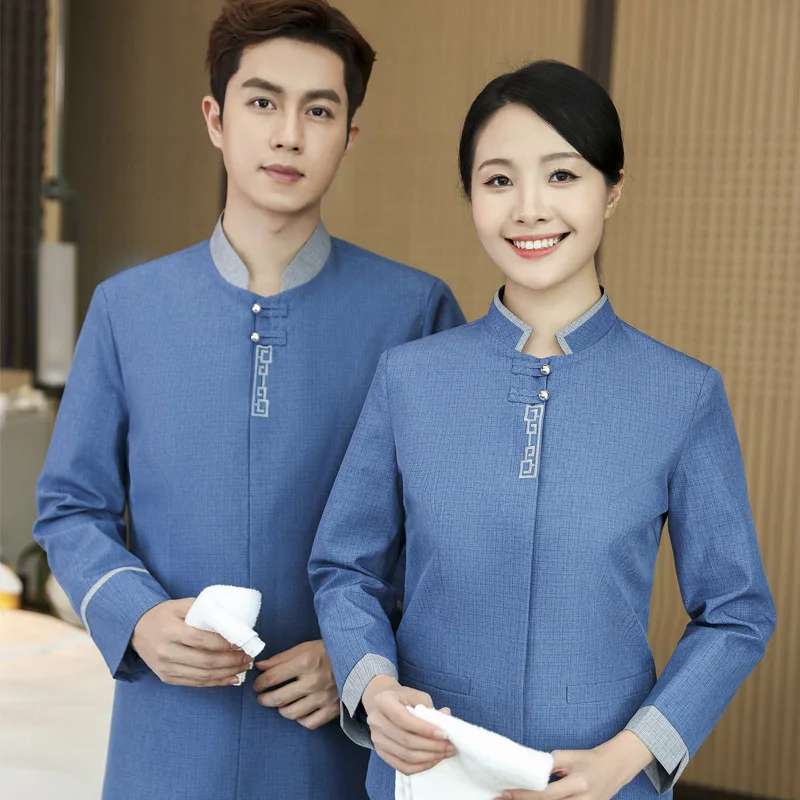 

Cleaning Work Uniform Autumn Winter Long Sleeve Men Hotel Guesthouse Room Property Floor Housekeeping Cleaning Aunt Work Clothes