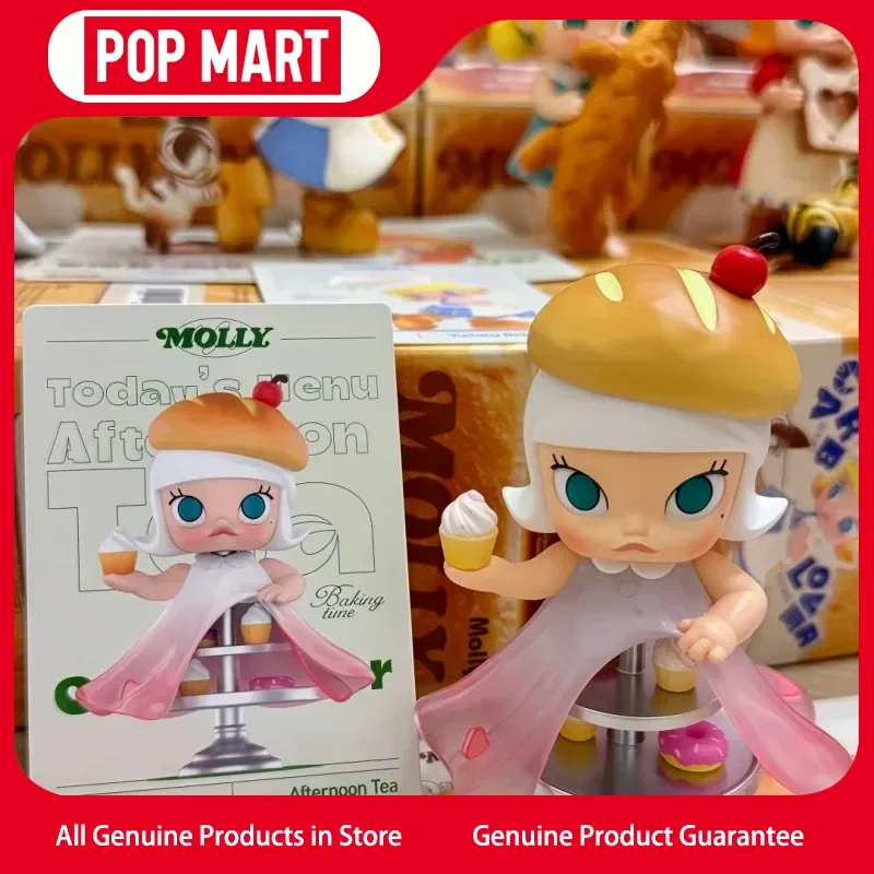 

Genuine Pop Mart Molly Bread Head Series Figure Blind Box Toy Decoration Trendy Gift Birthday Gifts For Girls Trendy Toys Figure