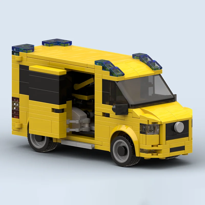 Moc Building Blocks Dutch Panel Van Ambulance Technology Modular Bricks Model Gifts Christmas Toys DIY Sets Assembly！