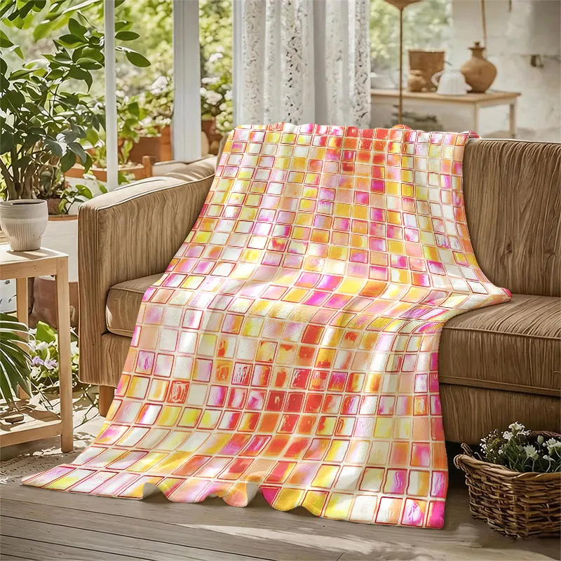Ancient Chinese Mountain Stream Flannel Blanket Multi-Use for Sofa Office Bed Travel Camping - Warm Relaxing Four Season Coverag