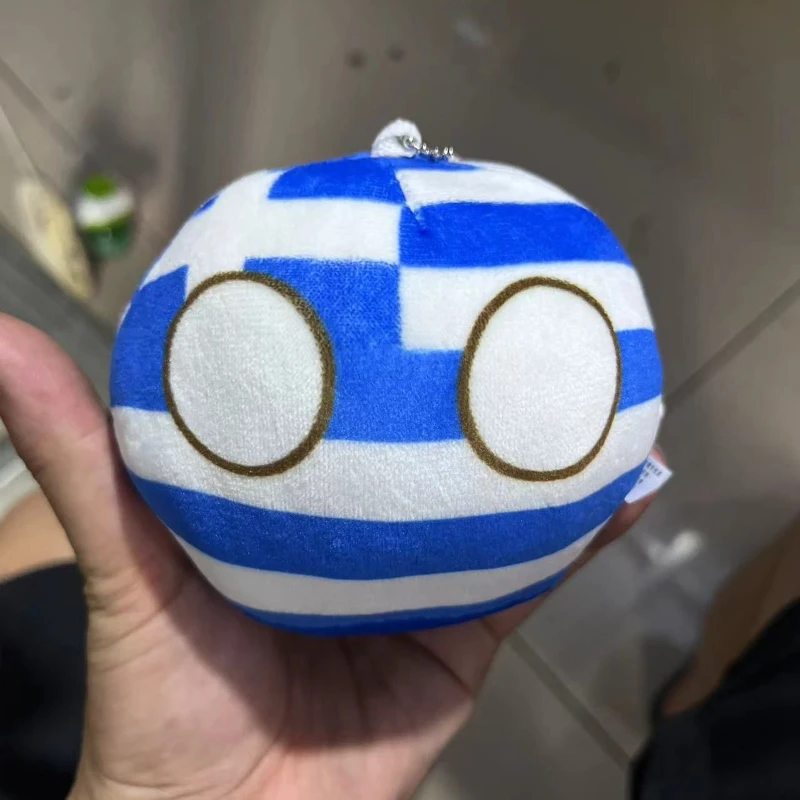 Mainan mewah bola negara 10cm 70 gaya hadiah bola Negara liontin Polandball untuk anak-anak boneka hadiah Natal