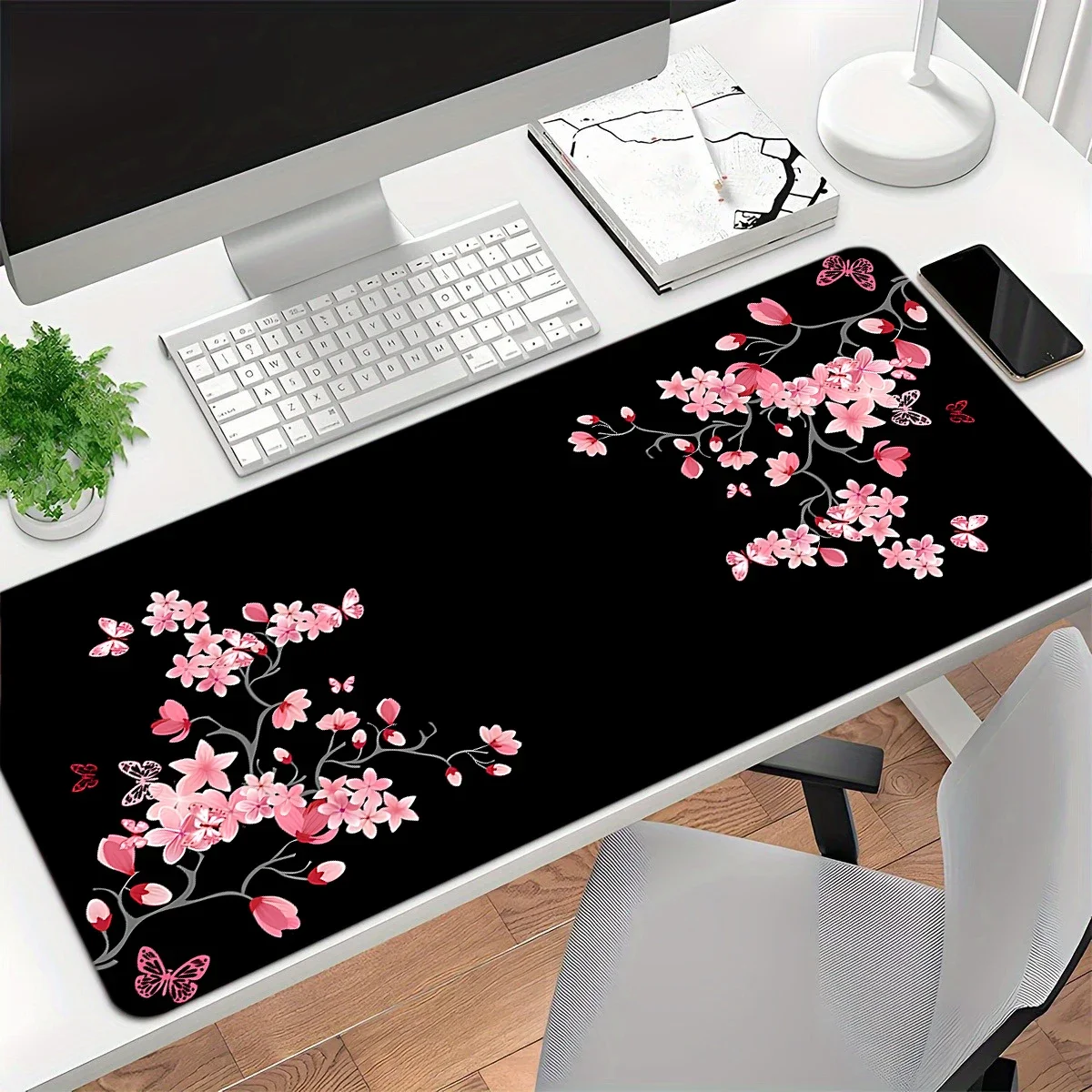 Japanese Cherry Blossom Mouse Pad Gaming XL Home New Sakura Mousepads XXL 90x40 Non-Slip Office Keyboard Carpet Laptop Mice Pads