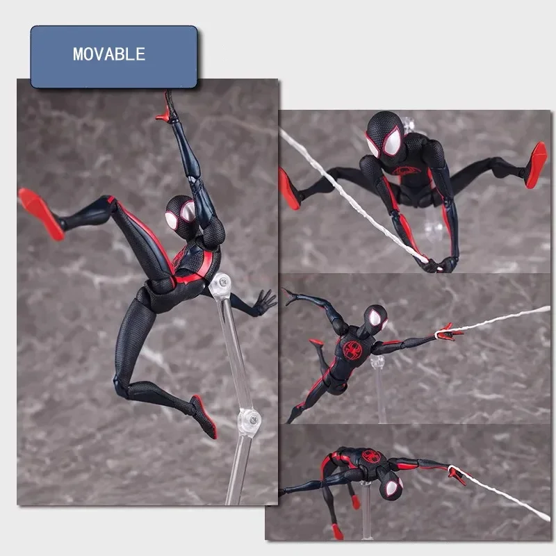 Anime Spider-man Sh Figuarts Miles Morales Gwen Shf Action Figures Marvel Spider-verse Figurine Spiderman Pvc Model Statue Toys