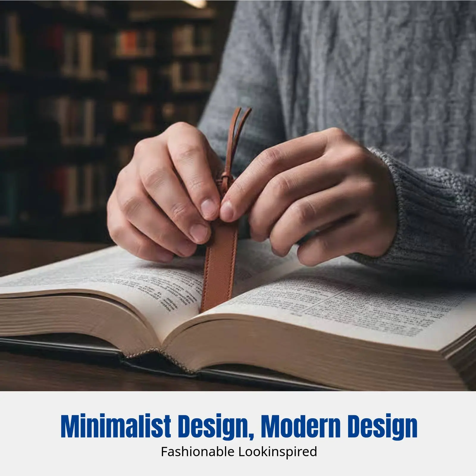 Leather Bookmark, PU Leather, Portable Page Divider, Customizable, Multi-Color, Student Study Accessory