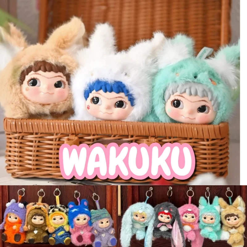 Wakuku Mischief Diary Series Blind Box Kawaii Anime Doll High Quality Cute Figures Keychain Bag Decoration Doll Gifts for Kids