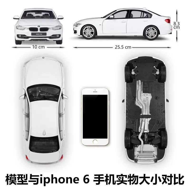 Welly Diecast 1:18 Scale Car BMW 335i High Simulation Metal Car Classic Alloy Model Toy Cars For Children Gifts Collection