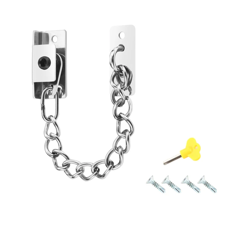 

Window Chain Lock Child Security Chain Lock with Key Window Lock for Flat Open Window at Home Office Dormitory School