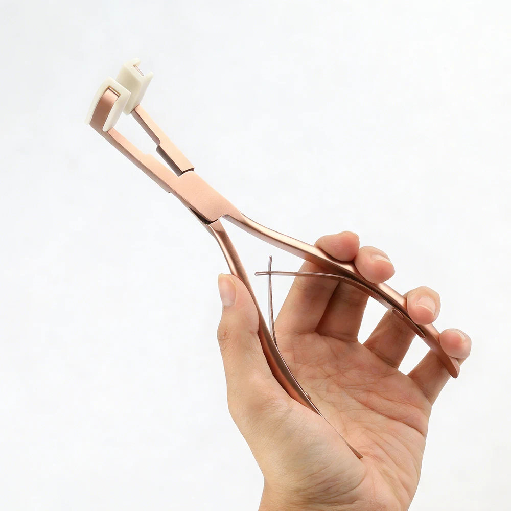 

ARLANY Hair Extension Pliers for Tape in Extensions Stainless Steel Hair Sealing Pliers with Silicone Pad Jaws