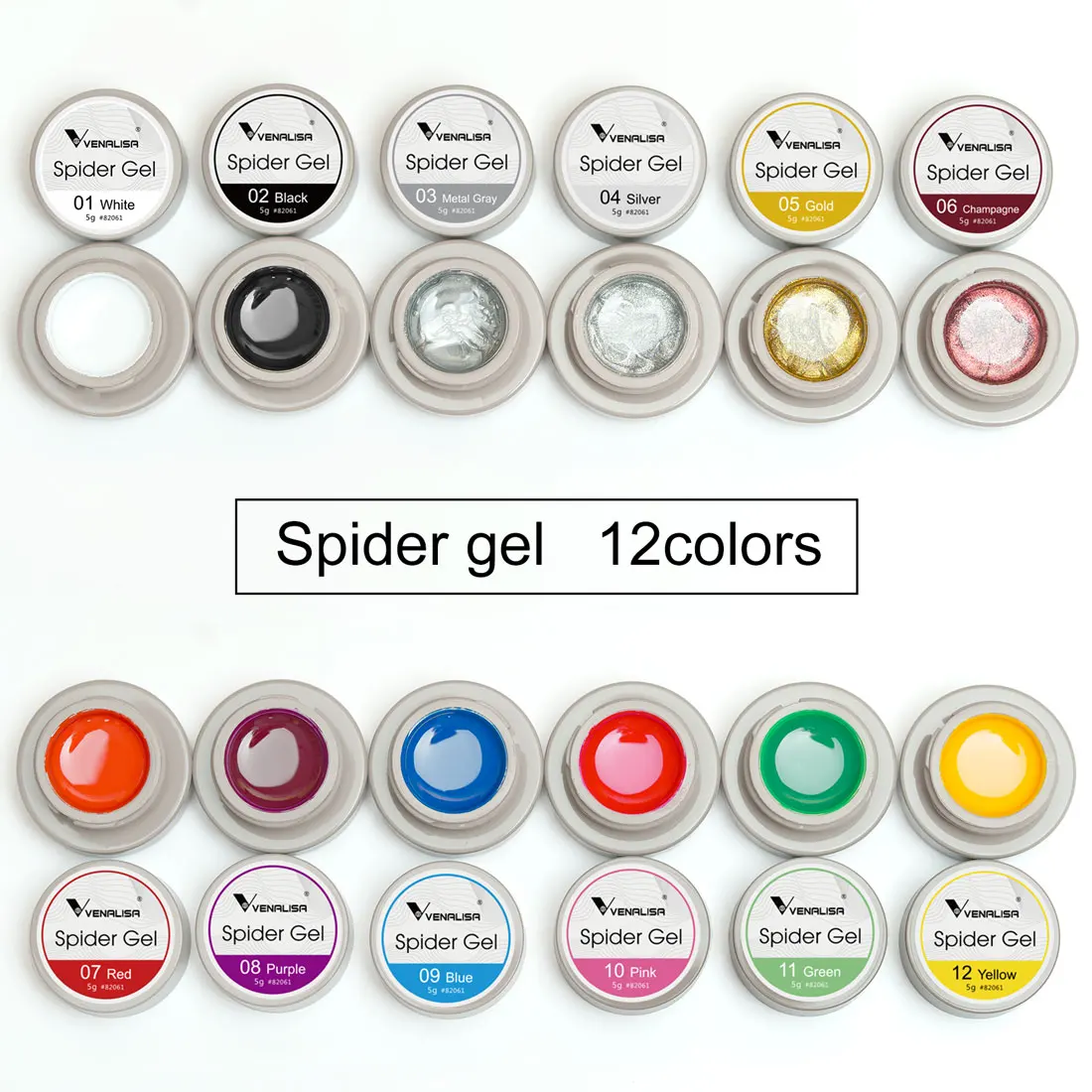 Venalisa 8ml Professionelles UV-LED-Nagelkunst-Gel für Perfekte Maniküre, Prägung, Liner, Spider-Gels, Nagellack – Detail 7