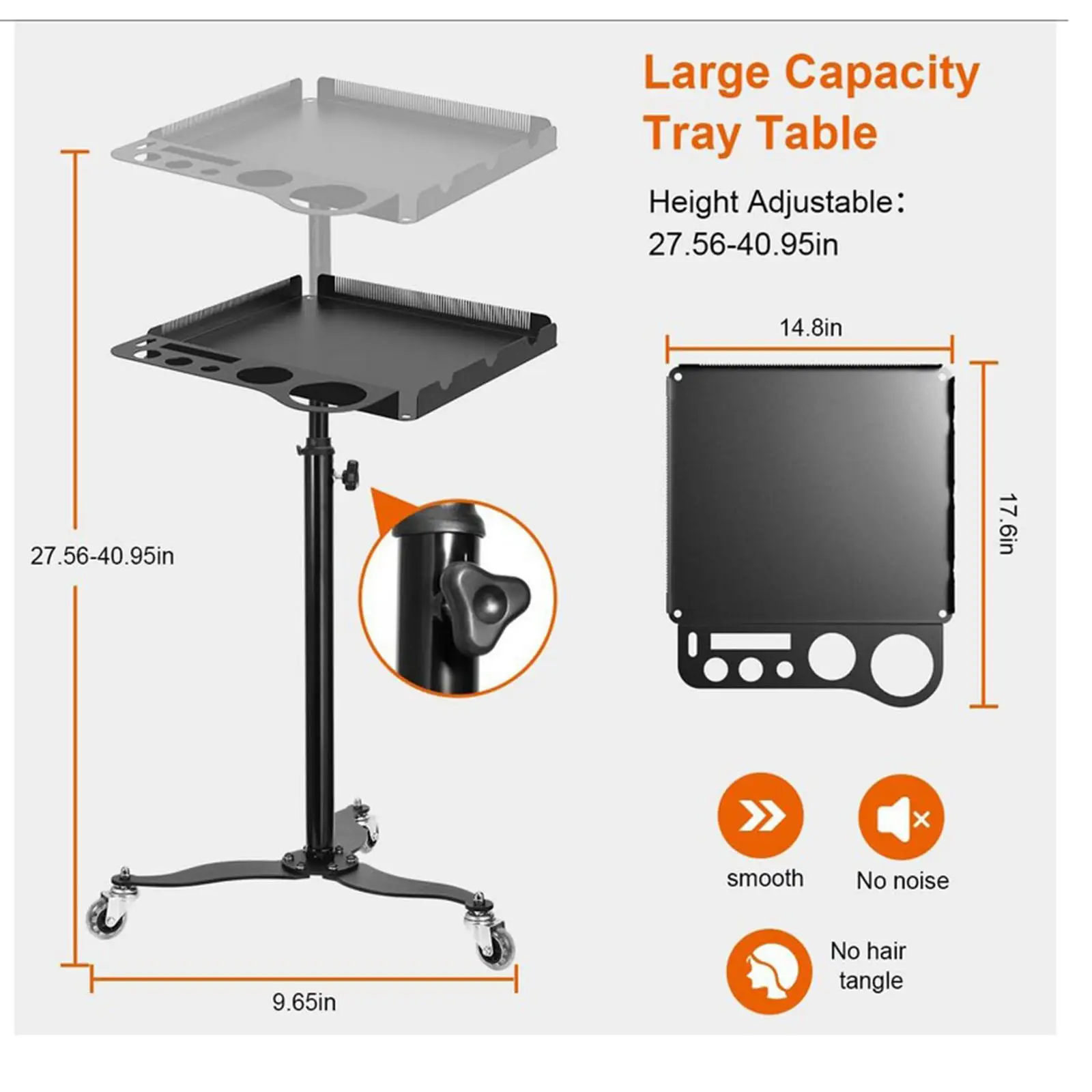 

Salon Trolley with Wheels Beauty Equipment Cart Barber Shop Equipment Esthetician Cart Beauty Tray for SPA Hairdressing