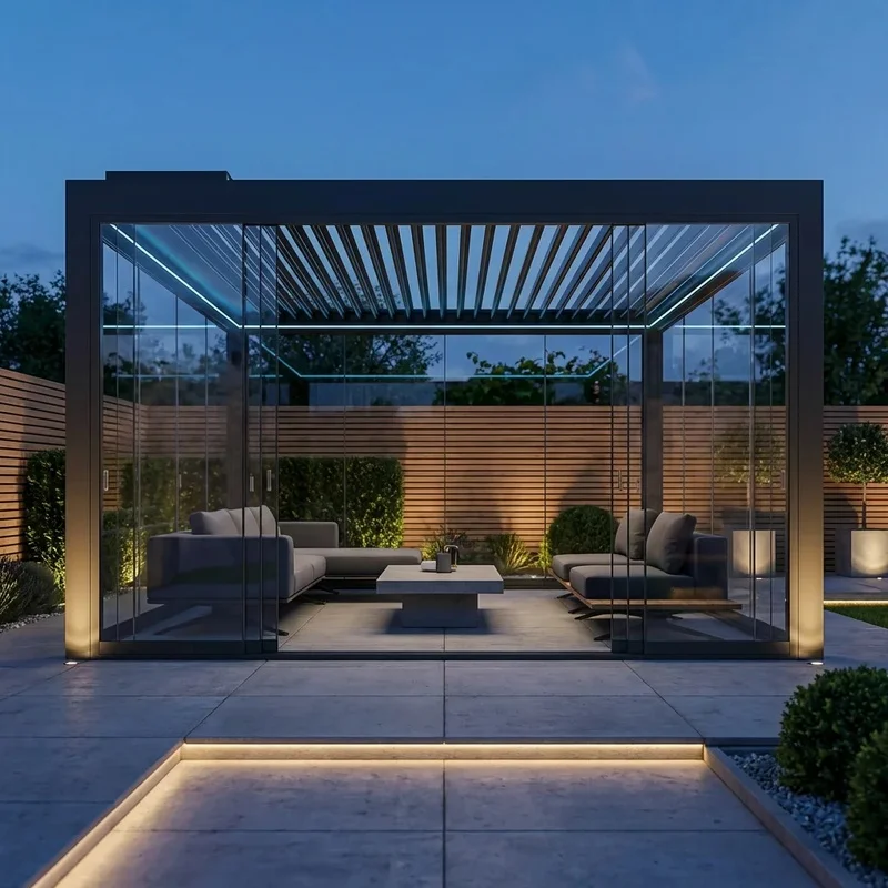 OEM High Strength-Resistant Outdoor Aluminum Gazebo Corrosion Resistant Coating% Waterproof Balcony Use B2B