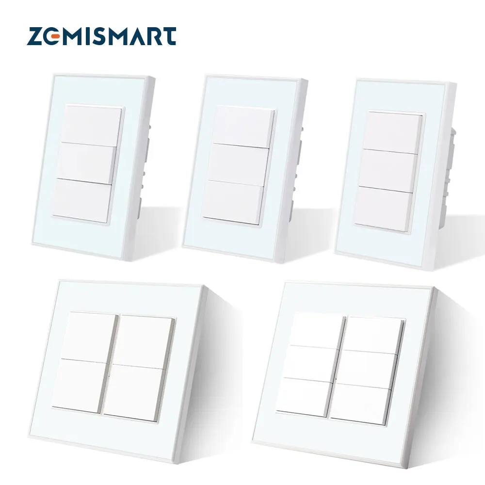 Zemismart Zigbee Interrupter 1 2 3 4 6 Gangs Light Switch Brazilian Wall switches Work with Tuya Smart Life Alexa Google Home