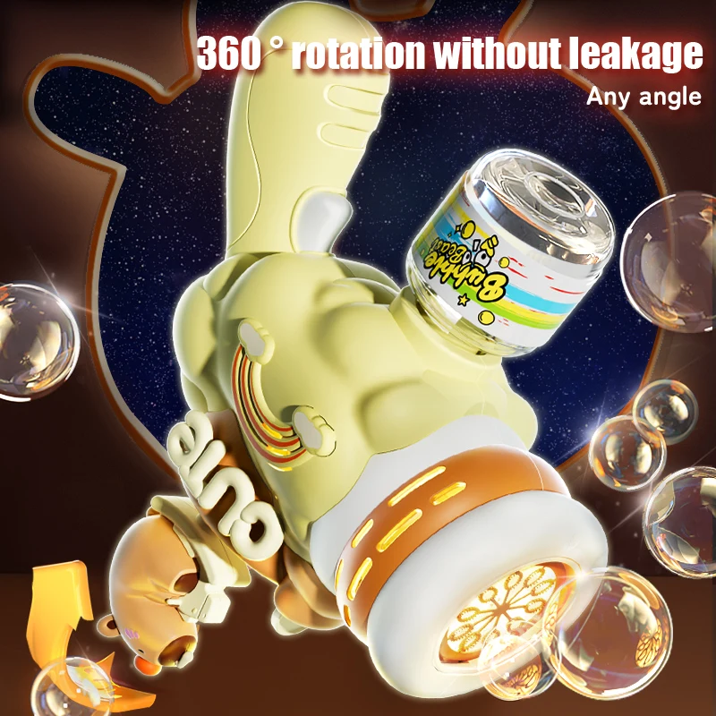 ไฟฟ้าBubble Gunเด็กNon-Dropสบู่ 65 MLเครื่องอัตโนมัติแสงปาร์ตี้กลางแจ้งเกมของเล่นสําหรับ 3 ปีเด็กของขวัญ