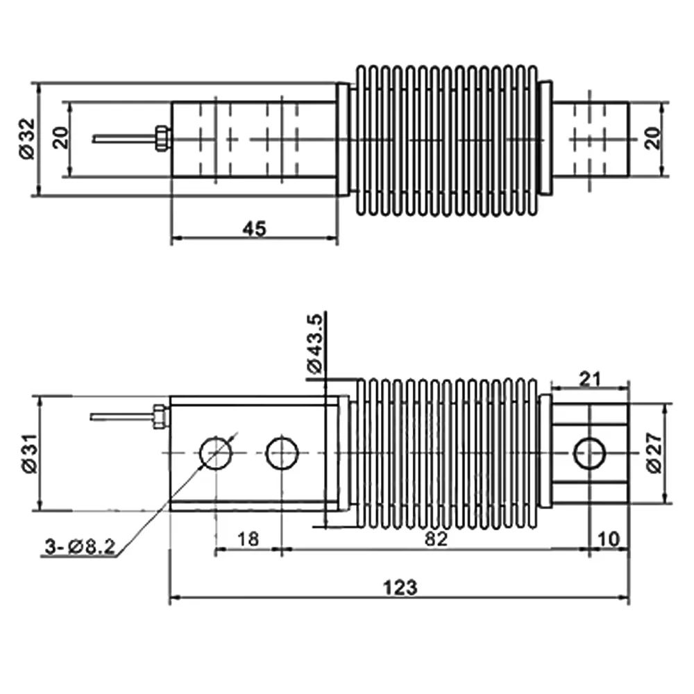 YZC-328H Bellows Load Cell Belt Scale Load Cell High Precision with 3.5M Cable 20KG 100KG 500KG