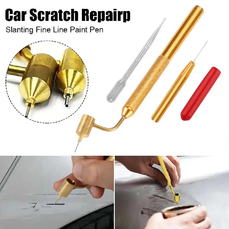 Car Scratches Repair Retouching Details Fine Lines Smooth Writer Paint Applicator Pen, Tilt Precise Rock Fragment Carving Pen