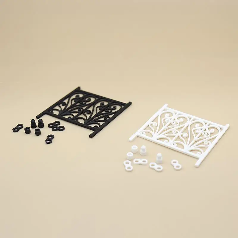 DIY Scene Ornaments And Photography Props Micro Landscape Home Decor DollHouse Carved Fence Guardrail Miniature Model