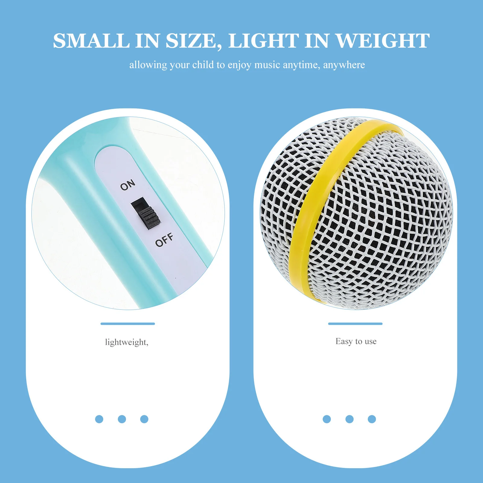 Portable Keyboard Microphone Compatible Early Education Amplifying Mic for Singing Pretend Play Party Favor