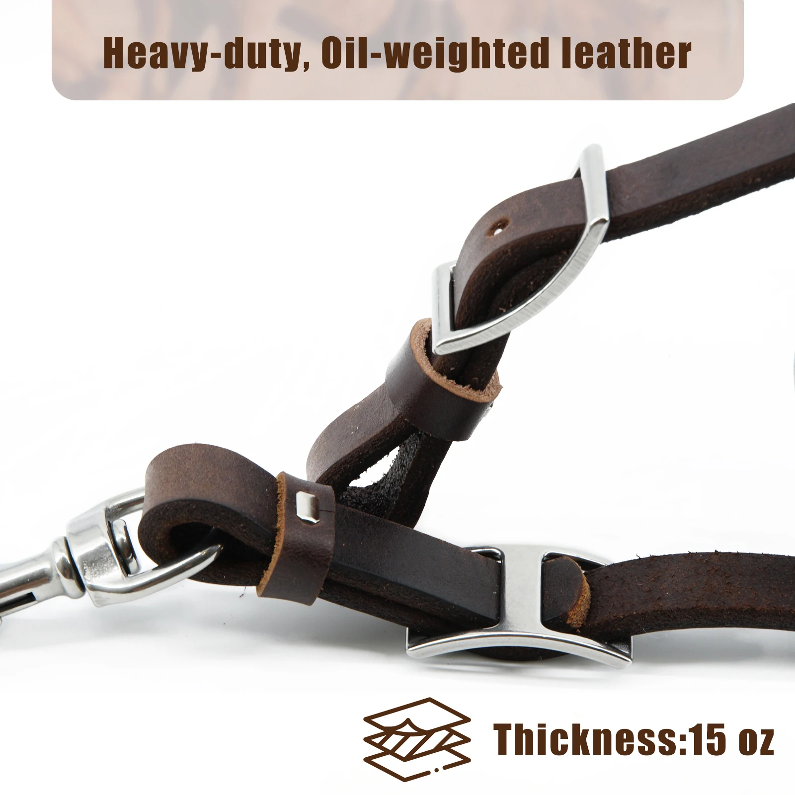 Leather Horse Tie Down Strap by Heavy Oil Weighted Harness , 3/4"x40", Horse Tack Storage