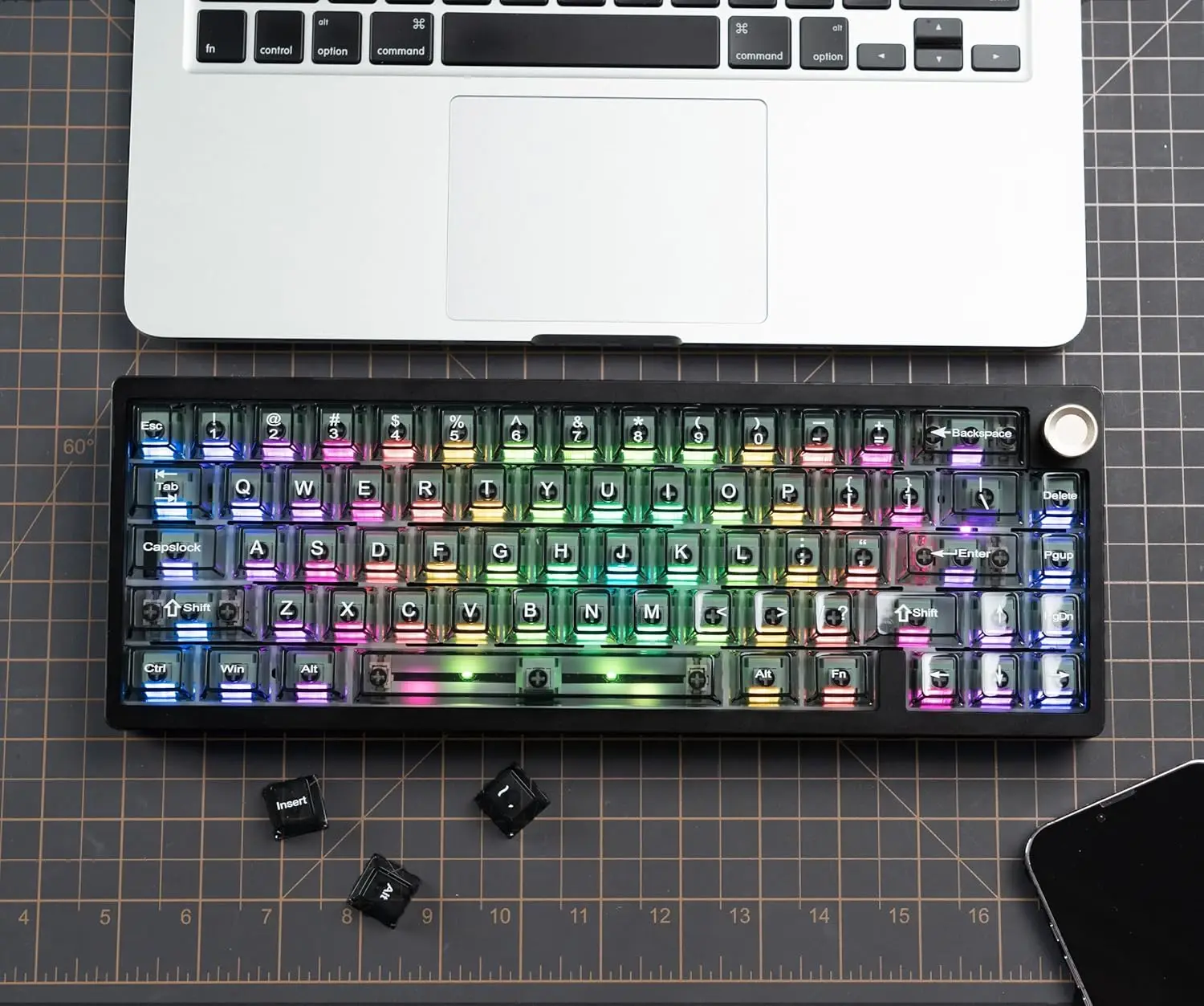 Transparent keycaps 60 75 100 Percent Crystal Jelly Key Cap Set Cherry Profile Key caps for Mx Switches Mechanical Keyboard