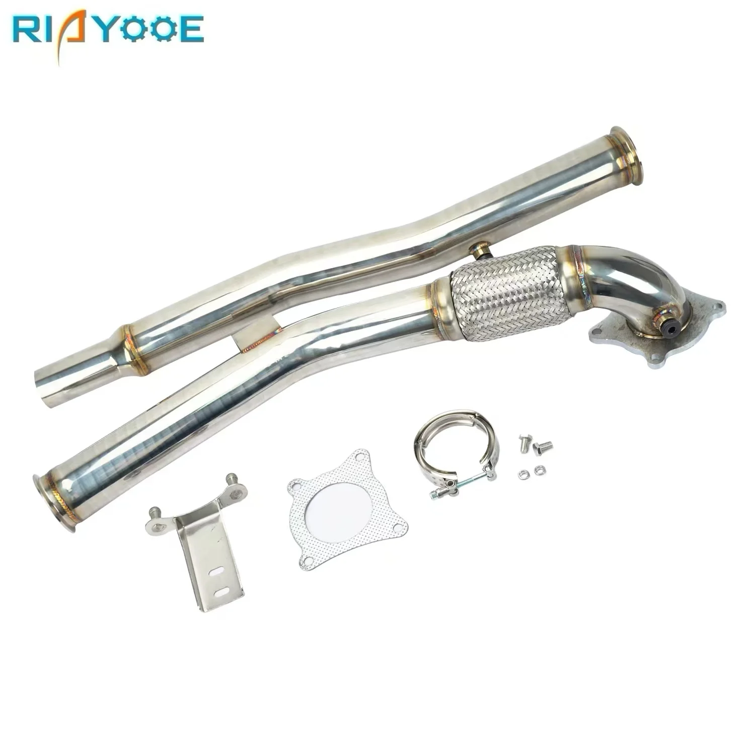 

Down Pipe For Volkswagen Golf MK5 MK6 Jetta GTI GLI 2.0T TSI Audi A3 8P Engine Turbo Silver Stainless Downpipes Car Accessories